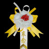 黄色烫金胸花小白花祭祀祭祖清明扫墓追掉会布花别针胸花 商品缩略图1