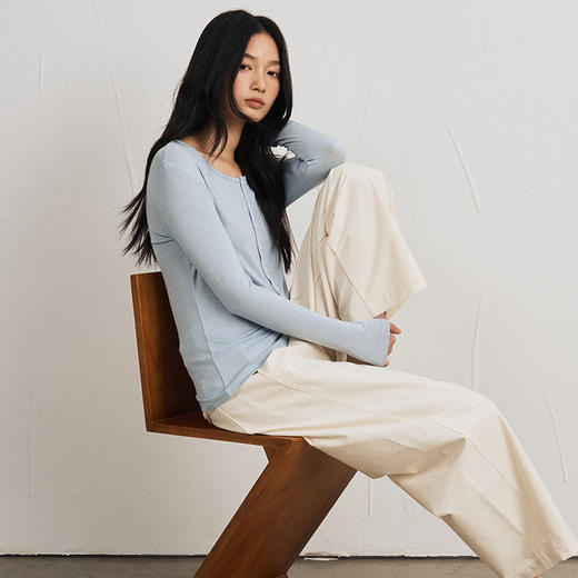【被问麻了！两位数就能买到的羊毛打底衫】羊毛天丝醋酸完美结合 修身款式 拉伸腰线 商品图12