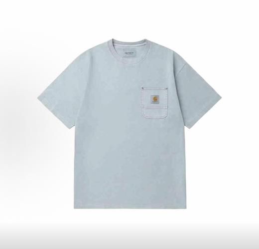春款上新 经典基础款 Carhartt WIP LOGO标签车缝线口袋特染短袖T恤  280G全棉面料 商品图1