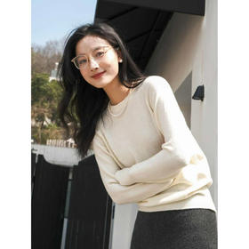 【百年难遇捡漏价！100%纯羊毛一线成衣圆领羊毛衫】抗起球 不变形 绒感细腻不扎 上身又轻又暖 百搭显瘦 高密编织 弹软而不勒