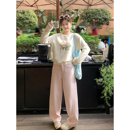 <曾小咸推荐>3.8现货秒杀 ！微信超特价！韩系雏菊刺绣毛衣 日常239.99 立减140 秒杀99.99！！ 商品图3