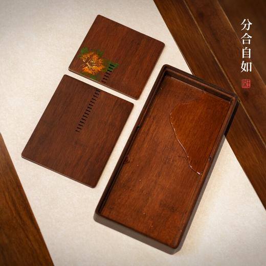 重竹秋实盛水干泡漆艺茶盘茶台家用托盘干泡台茶道配件茶具零配 商品图3