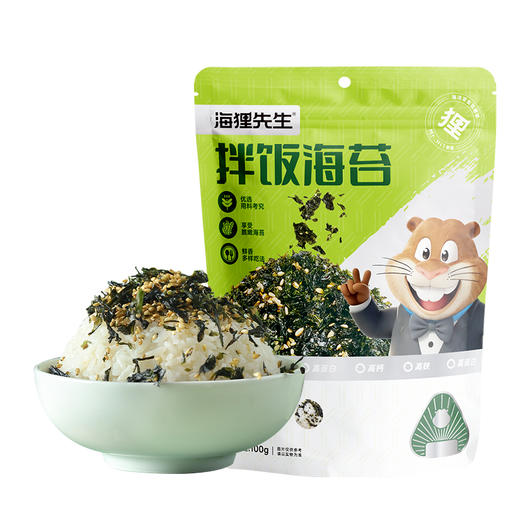 【赠送拌饭模具】海狸先生拌饭海苔100g*6袋下饭零食儿童休闲小零食 商品图0