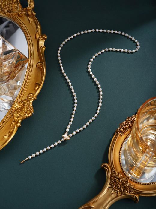 子佩集【蝴蝶晓梦】银S925珍珠惜王妃套链项链【MLTL063】镀金2602 商品图4