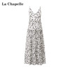 天猫同步【莱赛尔/垂顺透气】拉夏贝尔/La Chapelle水墨感碎花连衣裙V领+蛋糕裙摆显瘦、灵动、优雅★ 商品缩略图0