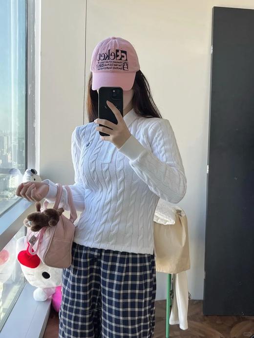 【高品质私服】【RL修身版绞花编织POLO衫】经典版型，优雅演绎，严选高品质纯棉材质G1171-CC【无标出货 介意慎拍】 商品图1