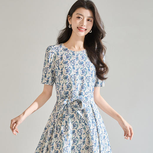 「高货sh」全新升级【铂金会员275/天猫369/差价94】(13059)洛诗琳法式高级感连衣裙2026春夏收腰显瘦别致印花裙女 商品图3