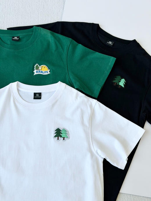 原单正品可隆户外露营jeon hwangil插画刺绣贴布短袖T恤，
黑色绿色smlxl 白色sxl 商品图2