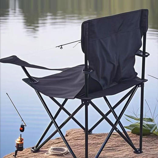 [经典便携！一步收纳】黑色露营 野餐钓鱼折叠椅 户外便携牛津布 休闲沙滩椅 户外折叠椅子 商品图2