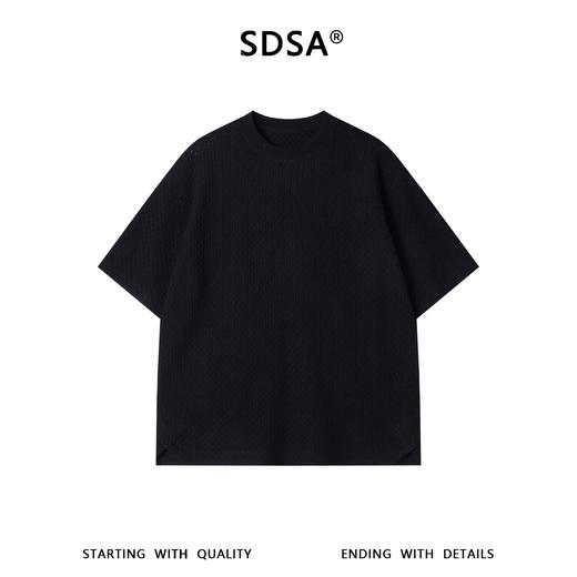 26T124SDSA男装2026新款日系复古肌理上衣重磅提花工艺宽松短袖休闲衫 商品图1