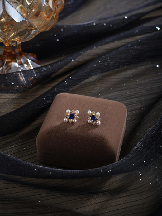 子佩集【女王风华】银S925珍珠惜王妃耳钉【MLEH041】菱形四芒星2602 商品图4