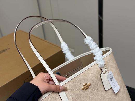F030408新款吸扣老花单肩手提单面city托特包logo购物袋tote包 商品图5