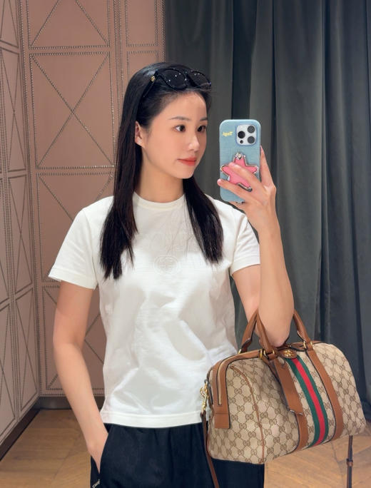 古驰26Ss春夏压纹短袖T恤 商品图1