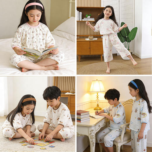 男女宝宝可爱家居服七分短袖短裤yc0323004 商品图0