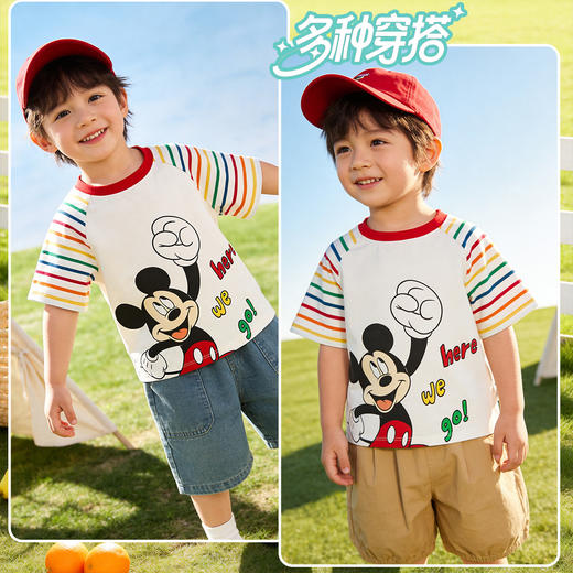 迪士尼木偶奇遇记男童上衣短袖T恤ZD2FS010 商品图2