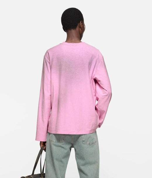 Acn*e 男女同款 圆领1996宽松纯色长袖T恤 商品图2