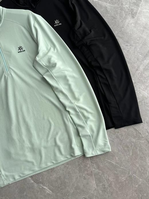 F030485春款半开功能长袖T恤速干透气吸湿排汗轻量打底衫 商品图2