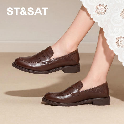 星期六26春新款学院风百搭一脚蹬乐福SSE1111191 商品图3