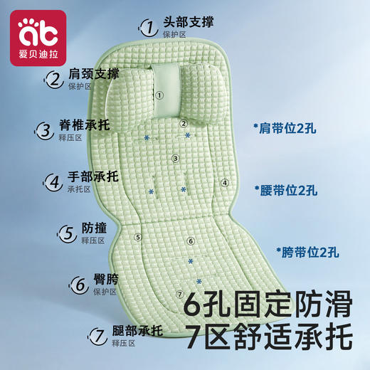婴儿车凉席儿童专用a类通风垫夏季通用安全座椅凉席冰丝推车凉席 商品图4