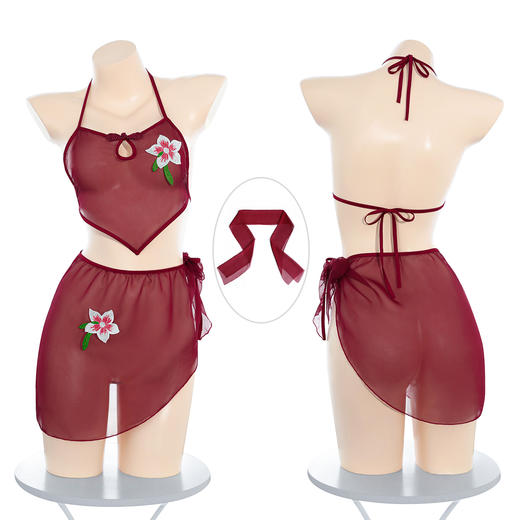 霏慕×谜姬 清韵幽莲古风绑带肚兜套装6724 商品图6