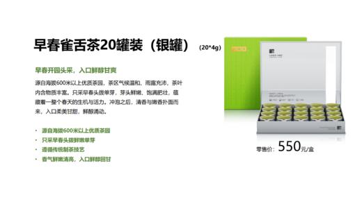 小罐茶大师系列2026年早春雀舌茶20罐绿茶茶叶礼盒装 商品图4