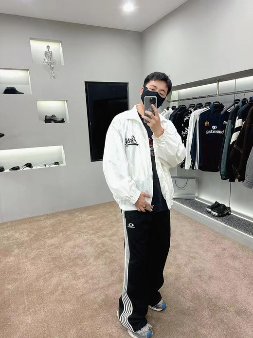 F0304126男女日常超宽松小高立领下摆松紧束腰设计网布冲锋衣外套 商品图10