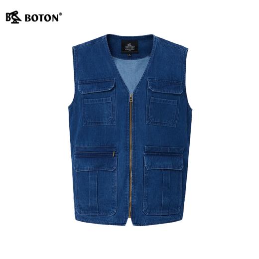 波顿男士四季牛仔马甲｜工士口袋点缀，复古质感日常好搭MJ089126 商品图5