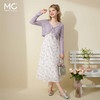 mc2吊带碎花裙+镂空针织外披两件套女夏装新款时尚温柔紫色系 商品缩略图2
