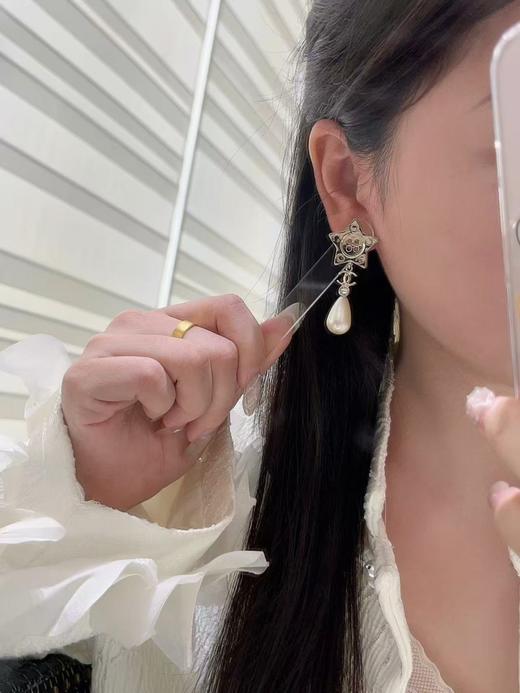 小香 纽扣五角星珍珠耳环（XTY） 商品图1