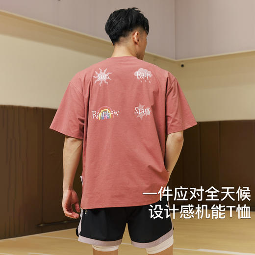 录士LUSHISI绚烂主题速干印花运动休闲t恤情侣篮球短袖宽松潮tee 商品图4