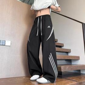 F030443新款高品质春舒适有型男女同款拼接潮流休闲裤长裤
