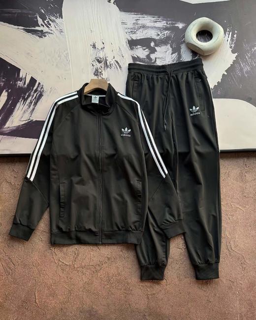 F0304119秋冬季运动休闲三叶草系列情侣款外套裤子套装两件套 商品图0