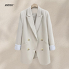 2026春装新品时尚西装领长袖双排扣西装外套 商品缩略图0