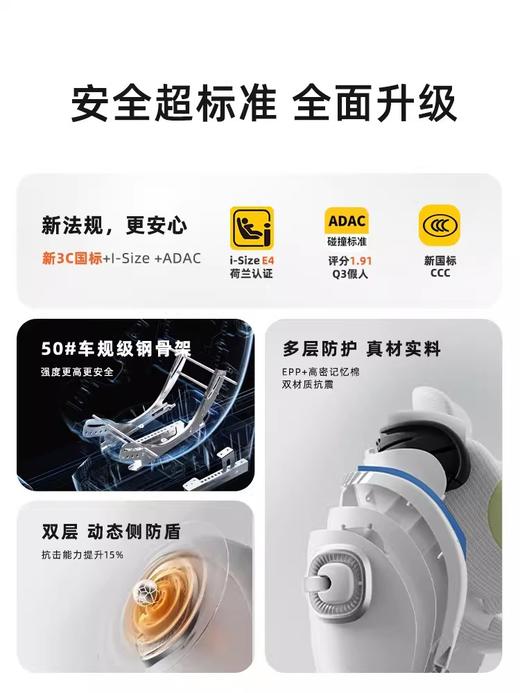 路途乐途跃Ultra儿童安全座椅0-7岁新生婴儿宝宝可躺车载智能通风 商品图3