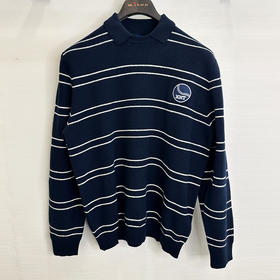 KITON 男士徽标长袖针织衫 蓝色 UMM069803002