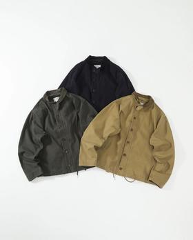 F030444三色齐发灯芯绒领拉链复古舒适工装甲板服外套夹克