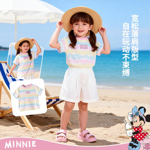 迪士尼夏日多巴胺女童夏季短袖T恤ZD2FS021 商品图5