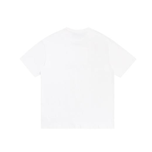 F030414新款双纱面料字母硅胶情侣休闲宽松遮肉圆领短袖T恤 商品图4