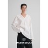 MAISON CECILE 两色|莱赛尔匹马棉优雅法式极简松弛感V领衬衫上衣 商品缩略图1