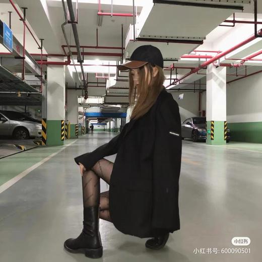 F030420虞书欣同款Logo小皮标黑色休闲简约大方西装外套 商品图6