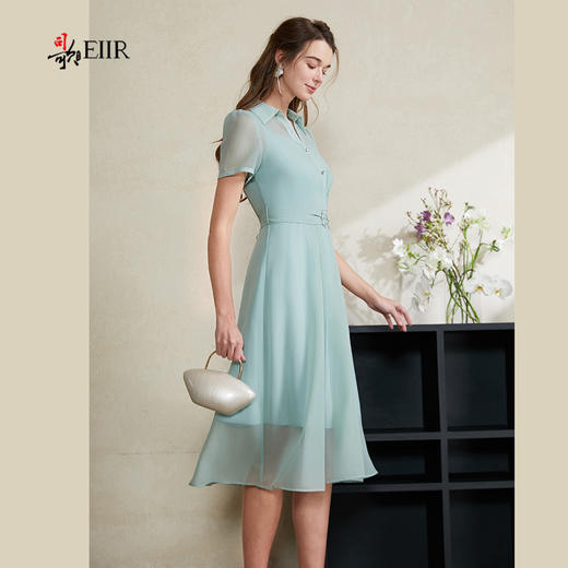 司歌衬衫收腰连衣裙仙气凉感A911251X 商品图4