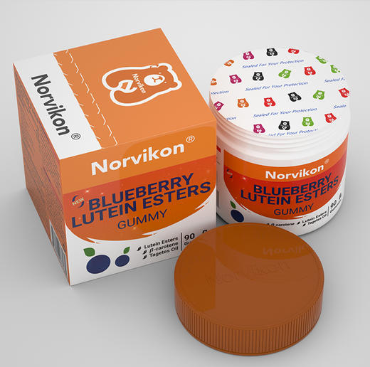 【只要用眼就需要的叶黄素软糖】美国 诺维肯Norvikon 叶黄素软糖 90粒/盒 商品图8