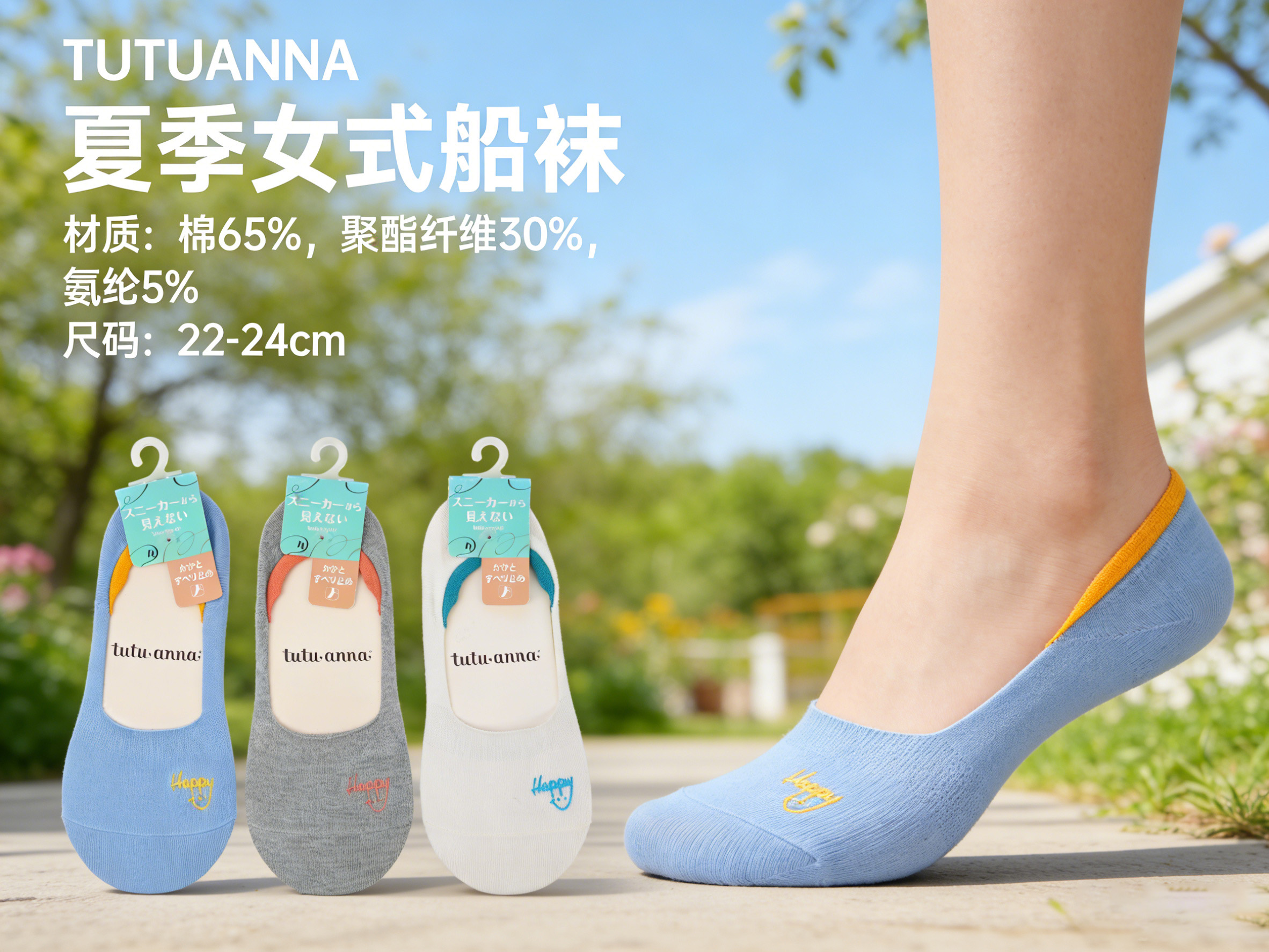 TUTUANNA_夏季女式船袜