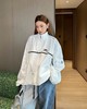 F0304125男女日常通勤白条拼接OS超宽松廓型设计冲锋衣夹克外套 商品缩略图9