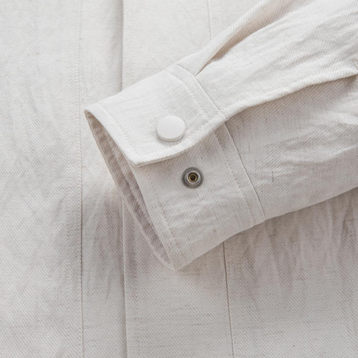 【含亚麻】圣得西工装翻领夹克男士2026新款外套春季简约通勤上衣 商品图10