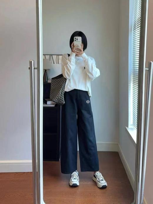 F030445春夏季新款天丝棉挺括垂坠感高腰阔腿设计休闲裤 商品图5