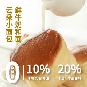 0反式脂肪酸 / 鲜牛奶和面 / 添加动物乳脂黄油的 奶香黄油面包，牛奶风味/巧克力风味，540克/箱