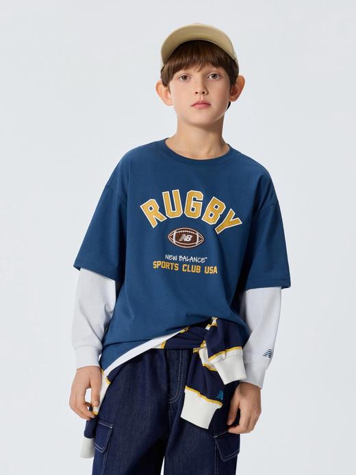 二店y 【2605】潮酷美式假两件 NB长袖T恤 商品图2