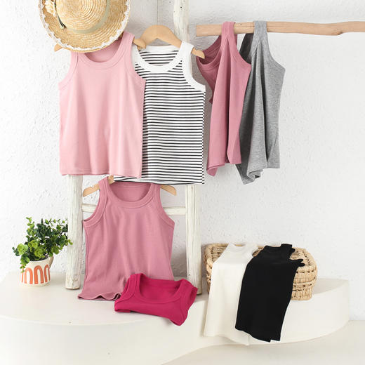 【超值！！任选2件】可优鼠儿童螺纹棉百搭背心 A类柔棉面料 亲肤细腻舒适 可单穿可叠穿 男女童皆可 百搭舒适 商品图9