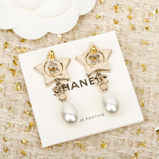 小香 纽扣五角星珍珠耳环（XTY） 商品图6